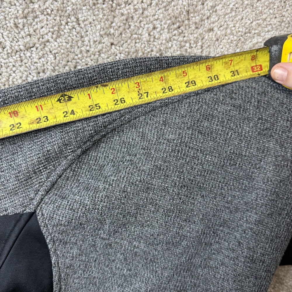 Spyder Pullover Mens Medium Gray Black 1/4 Zip Fleece Mock Neck Ski Outdoor Top - Picture 9 of 10